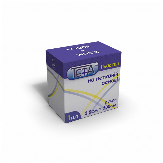 Пластир на нетканій основі в рулонах Teta®, розмір 2,5х500см